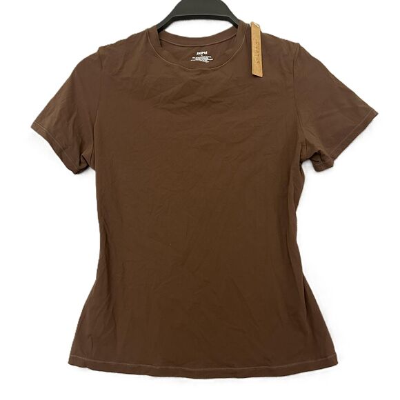 SKIMS Tops - SKIMS Fits Everybody Cocoa Short Sleeve Crew Neck Solid T-Shirt Size Medium New
